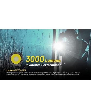 Nitecore P23i Tactical Flashlight | 3000 Lumen USB-C Rechargeable Long Throw Super Bright | Lumentac Organizer Included - Buy Online on GoSupps.com