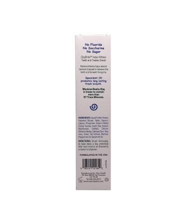 Zion Health ClayBrite Natural Mint Toothpaste 4 oz - Whitening & Health Benefits - Buy Online on GoSupps.com