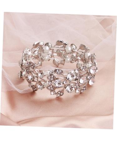 Shop Gatuida Pearl Tennis Bracelet - Stretchy Rhinestone Cuff Bracelet for Women - Elegant Open Bangle Design - International Shipping Available - Buy Online on GoSupps.com