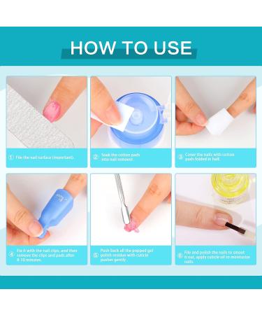 Morovan Gel Nail Polish Remover Kit - Professional Non Acetone Gel Soak Off Remover Set with Cuticle Pusher and Nail Remover Clips - 15 Piece Set - Buy Online on GoSupps.com