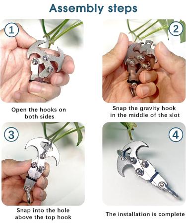 YUNWEI Stainless Steel Gravity Grappling Hook - Multi-Functional Outdoor Survival Tool - Buy Online on GoSupps.com