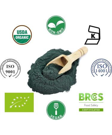 Sun I Farm Organic Spirulina Powder 9oz (250g) - Nutrient-Dense Superfood from Raw Green Algae for Immune System Support and Energy Boost - Buy Online on GoSupps.com