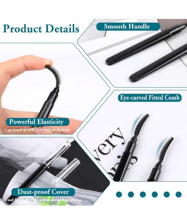 3 Pieces Eyelash Comb Mascara Bars Eyelash Separator Brush Eyelash Definer with Dust Cover Black Eyebrow Brush and Eyelash Separation Tool for Separating Eyelashes - Buy Online on GoSupps.com
