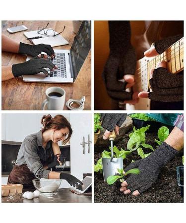 Arthritis Compression Gloves for Men & Women - Support & Warmth for Pain Relief from Rheumatoid & Osteoarthritis - Open Finger Design to Reduce Carpal Tunnel & Tendonitis - Gray Size S - Buy Online on GoSupps.com
