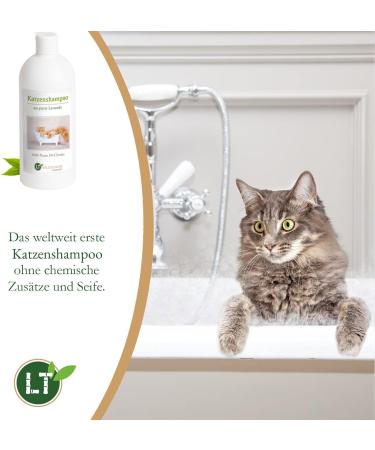 LT Nature Products Cat Shampoo - Bio Chemical & Soap-Free Hypoallergenic Itch Relief Moroccan Lavaerde 500ml - For Short & Long Fur Glossy Coat - Buy Online on GoSupps.com