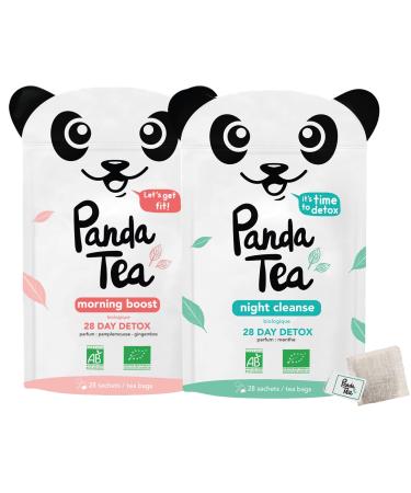 Panda Tea - Organic Detox Tea & Infusion - 56 Cotton Sachets/Infusettes - Challenge 28 days - Certified Organic