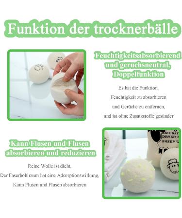 Luckaide 8-Piece Wool Dryer Balls for Tumble Dryers | 100% Natural Reusable Dryer Balls for Down Jackets & Tennis Ball Drying | Eco-Friendly Laundry Solution - Buy Online on GoSupps.com
