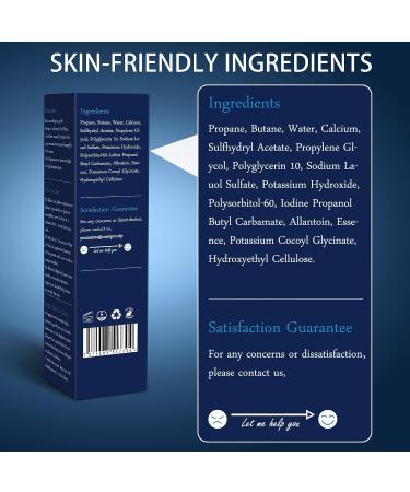 COSMTEK Men's Hair Removal Foam - Smooth & Gentle Depilatory Cream for Body & Face (5.07oz) - Buy Online on GoSupps.com