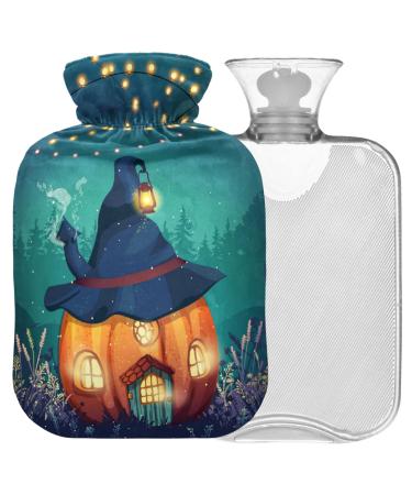 NAANLE FAIRY HOUSE PUNBIS Harm bottle with reference Transparent hot water bottle Handfoots Heating bags for pain relief heat and cold therapy 1L