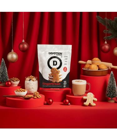 Devotion Nutrition Protein Powder Gingerbread 20g Whey Isolate & Casein Protein Blend No Added Sugar Low Carb Gluten-Free Keto-Friendly 1g MCT Kosher 20 Servings - Buy Online on GoSupps.com