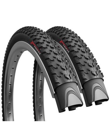 Fincci Pair 27.5 x 2.10 Mountain Bike Tire 54-584 Foldable Tires for Road MTB Mud Dirt Offroad Bicycle - 27.5x2.10 Tire Pack of 2