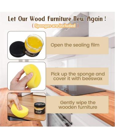 Beeswax for Furniture Restoration | Beeswax Furniture Polish| Multipurpose Beeswax for Home Furniture Care Traditional Wood Seasoning for Floor Tables Cabinets/ - Buy Online on GoSupps.com