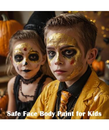 MEICOLY Cream Metallic Gold Face & Body Paint - Water-Based 2.37Oz Tube for Adults & Kids | Professional Gold Makeup for Halloween & Cosplay - Buy Online on GoSupps.com
