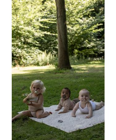 BIBS Pacifiers â De Lux | BPA-Free Natural Rubber Baby Pacifier | Made in Denmark | Set of 2 Soothers - Vanilla/Dark Oak - 6-18 Months Natural Rubber - Buy Online on GoSupps.com