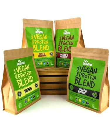 BodyMe Organic Vegan Protein Powder Blend with Maca and Cinnamon - Superfood Boosted, Unflavoured, Dairy and Soy Free - 1kg (30 Servings) - Buy Online on GoSupps.com