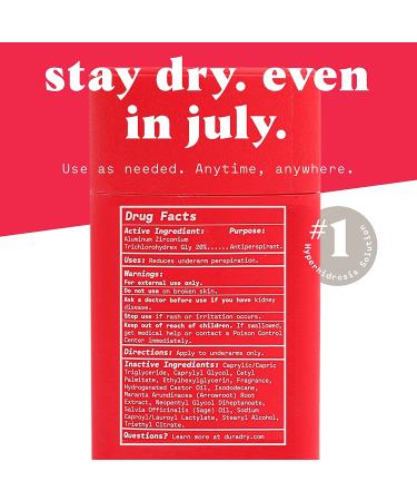 Duradry AM Deodorant & Antiperspirant - Prescription Strength Deodorant for Hyperhidrosis  Antiperspirant for Women & Men  Armpit Sweat Protection  Talc and Silicone-free - Clear Sky  2.3 Oz (Pack of 1) 2.3 Ounce (Pack of  - Buy Online on GoSupps.com