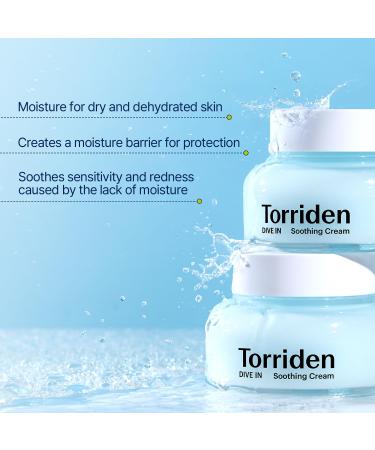 Torriden DIVE-IN Hyaluronic Acid Soothing Cream 3.38 fl oz | Best Facial Moisturizer for Sensitive Dry Skin | Fragrance-free Vegan Cruelty-Free - Buy Online on GoSupps.com