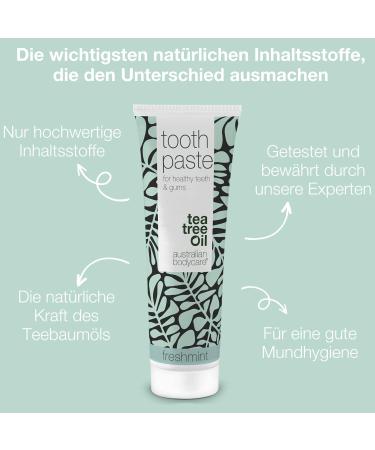 Toothpaste with Tea Tree Oil & Fresh Mint | 75ml for Healthy Gums & Breath | Paradentosis Care - Buy Online on GoSupps.com