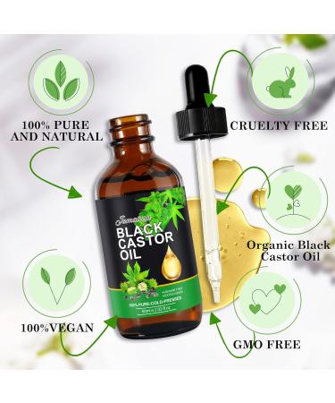 Organic Jamaican Black Castor Oil & Gua Sha Massage Tools Set | 100% Pure Cold Pressed Oil for Body Care & Skin Massage - Buy Online on GoSupps.com