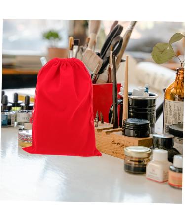 WOONEKY 3pcs Hair Dryer Storage Bag Travel Makeup Bag Organizer Blow Dryer for Curly Hair Red Flannel - Buy Online on GoSupps.com