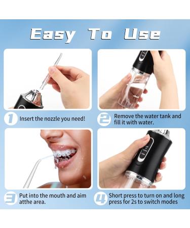 Yunlism Cordless Water Flosser Rechargeable - Waterproof Portable Cordless Dental Oral Irrigator Water flosser for Teeth 220Ml Cleanable Water Tank for Home and Travel - Buy Online on GoSupps.com