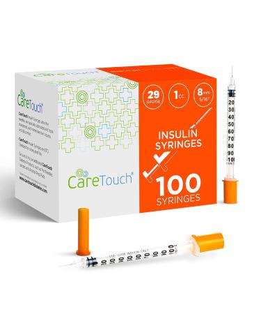 Care Touch Insulin Syringes | 29g 5/16" - 8 mm 1 cc (Pack of 100) - Buy Online on GoSupps.com