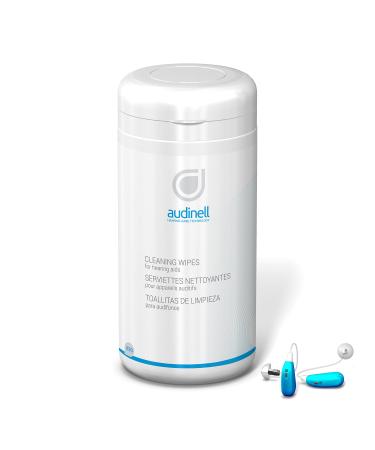 Audinell Cleaning Wipes | 90 Wipe Canister | Alcohol-Free | Dissolves  Cleans  Removes Earwax & Dirt from Hearing Aids  Earmold  Airpods  Earbuds  Earplugs  In-Ear Monitors  Hearing Protection Devices