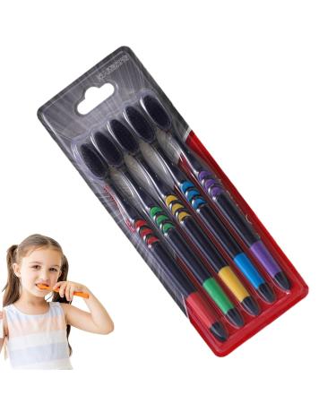 Holdes Bamboo Carbon Toothbrushes - Ultra-Balanced Bristles for Ultimate Dental Care | 5-Pack in Multiple Colors for Family Health - Buy Online on GoSupps.com