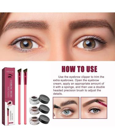 Eyebrow Care Kit 4D Laminated Multi-Function Eyebrow Concealer Contour Brush Starter Kit Eyebrow Pen Long Lasting Waterproof Eyebrow Gel 4D Hair Stroke Brow Stamp Brush (2 Set-B 1pc) 2 Set-b 1pc - Buy Online on GoSupps.com