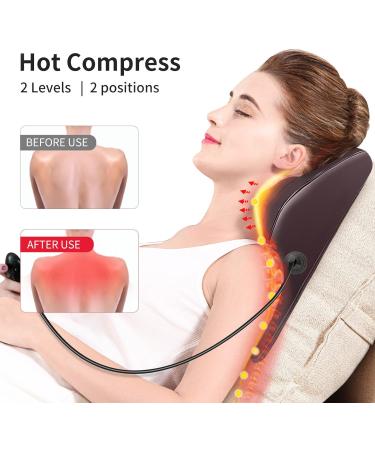 Omassa 3D Shiatsu Neck Massager with Heat - Muscle Pain Relief Device for Back Legs | Perfect Gift for Men & Women - R8 Brown - Buy Online on GoSupps.com
