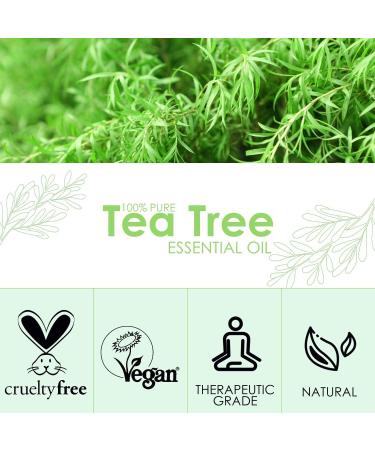 SALKING Tea Tree Essential Oil 120ml - 100% Pure Natural Therapeutic Grade Aromatherapy Oil for Skin Care & Diffusers - Anti-Bug Bites - Gift for Women - Buy Online on GoSupps.com