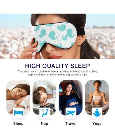 Haskirky Light Blocking Eye Mask for Deep Sleep | Breathable & Adjustable | Men and Women | Travel, Yoga, Meditation | Dolphin Polka Dot Design - Buy Online on GoSupps.com