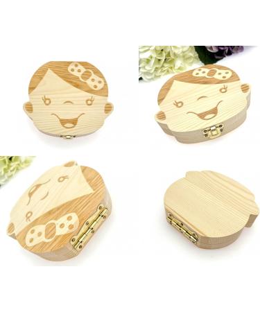 JZK Wooden Baby Milk Teeth Keepsake Box - Perfect Gift for Girls | Baby Tooth Holder for 4-12 Years | Ideal Birthday or Christening Present - Buy Online on GoSupps.com