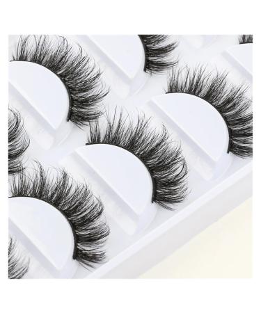 UAMOU 2/20/100 Boxes Mink Lashes Eyelashes 5 pairs Natural Curly Fake Eyelashes Thick Maquiagem Lash Extension Makeup Tools Cheerfully (Color : 5 pairs G612 Size : 30 boxes)