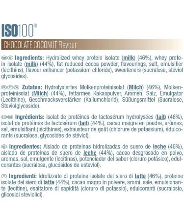 Dymatize ISO 100 Chocolate Coconut 900g - Premium Whey Protein Hydrolysate & Isolate for Muscle Growth - Buy Internationally - Buy Online on GoSupps.com