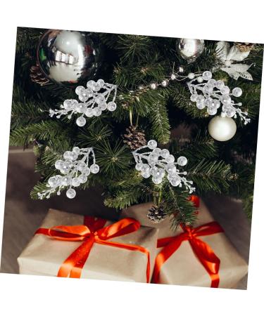 Garneck 20pcs Christmas Imitation Berries Decor Flower Garland Wreath Artificial Berries Stems Christmas Picks Christmas Ornament Christmas Artificial Plant Foam Berry Artificial Fruit Silver 19X5X5CM - Buy Online on GoSupps.com
