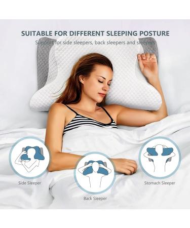 ZAMAT Adjustable Cervical Memory Foam Pillow - Orthopedic Contour Pillow for Pain Relief - Cooling Pillowcase Included - Buy Online on GoSupps.com