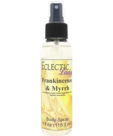 Frankincense And Myrrh Body Spray 4 ounces Body Mist for Women with Clean Light & Gentle Fragrance Long Lasting Perfume with Comforting Scent for Men & Women Cologne with Soft Subtle Aroma For Regular Strength 4 Fluid Ounces