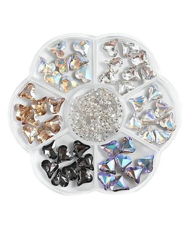 3D butterfly Nagel Charms Bear Nail trailer 3D heart nail art charms 3D nail charms for DIY manicure design women girls nail decorations for nail art (love)