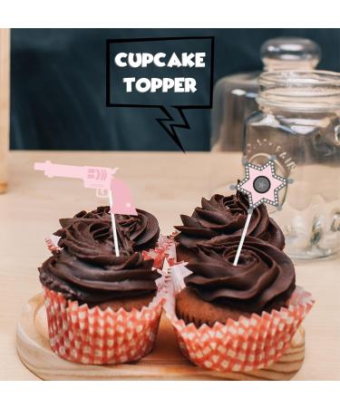 18pcs Pink Glitter Dessert Cupcake Topper Let s Go Girl Theme Decor Supplies Girl Woman Happy Birthday Party Decorations - Buy Online on GoSupps.com