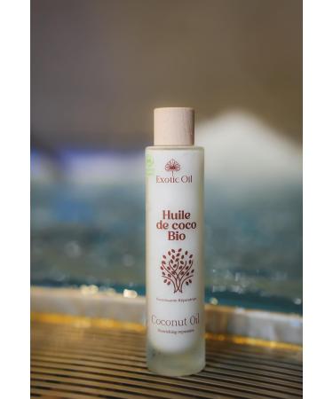  Exotic Oil Organic Coconut Oil - Ecocert and Cosmos Organic certified - Cold pressed - 100% pure - Natural hair and skin care - Luxury soft-touch bottle (100 ml) - Buy Online on GoSupps.com