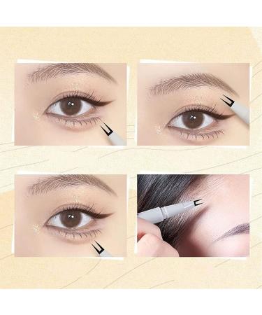 2pcs Double Tip Lower Eyelash Pencil and Eyelash Auxiliary Clip Set Waterproof Liquid Eyeliner Waterproof Liquid Eyeliner Pen Super Slim Eye Liner (Color : Brown+Brown) - Buy Online on GoSupps.com