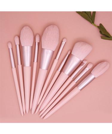 11 Piece Makeup Brush Set with Bag - Soft Fine-Bristle Beauty Tools for Face & Eyes - Portable eCommerce Shipping Worldwide - Buy Online on GoSupps.com