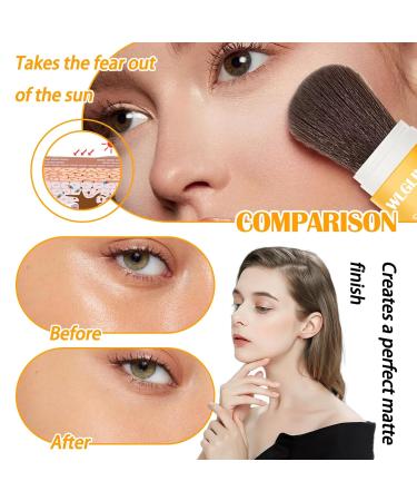 Mineral Sunscreen Setting Powder SPF 50 | Long Lasting Oil Control | Brush-On Matte Face Powder - Buy Online on GoSupps.com