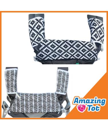 Organic Cotton Reversible Drool & Teething Pad Set | Fits All Carriers | Ideal for Infant Toddler Girls & Boys | Patent Pending - Buy Online on GoSupps.com