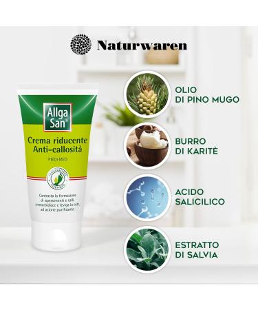 Allga San Piedi Med Cream - Reduce Corns Cleanse & Care with Fruit Acids & Shea Butter - 75 ml - Buy Online on GoSupps.com