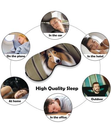 Sheltie Dog Sleep Eye Mask | Comfortable Blindfold with Elastic Strap for Men and Women | Ideal for Sleep, Travel, and Nap - Buy Online on GoSupps.com