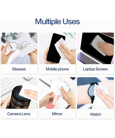 70 Count Lens Cleaning Wipes - Pre-Moistened & Quick Dry - Individual Wrapped in Carrying Box - Suitable for Glasses & Screens - Buy Online on GoSupps.com