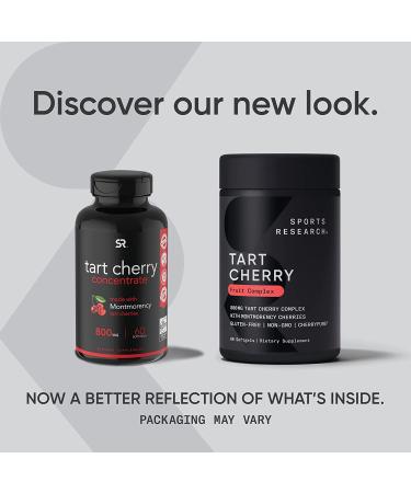 Sports Research Tart Cherry Concentrate 800 mg - 60 Softgels | Antioxidant & Recovery Aid - Buy Online on GoSupps.com