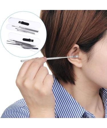Professional 2 Sets Ear Pick Kit | Metal Spatula & Cleaning Tweezers | Ear Wax Picking Tools for Spiral Ear Spoon | Ear Wax Scoop Cleaner - Buy Online on GoSupps.com